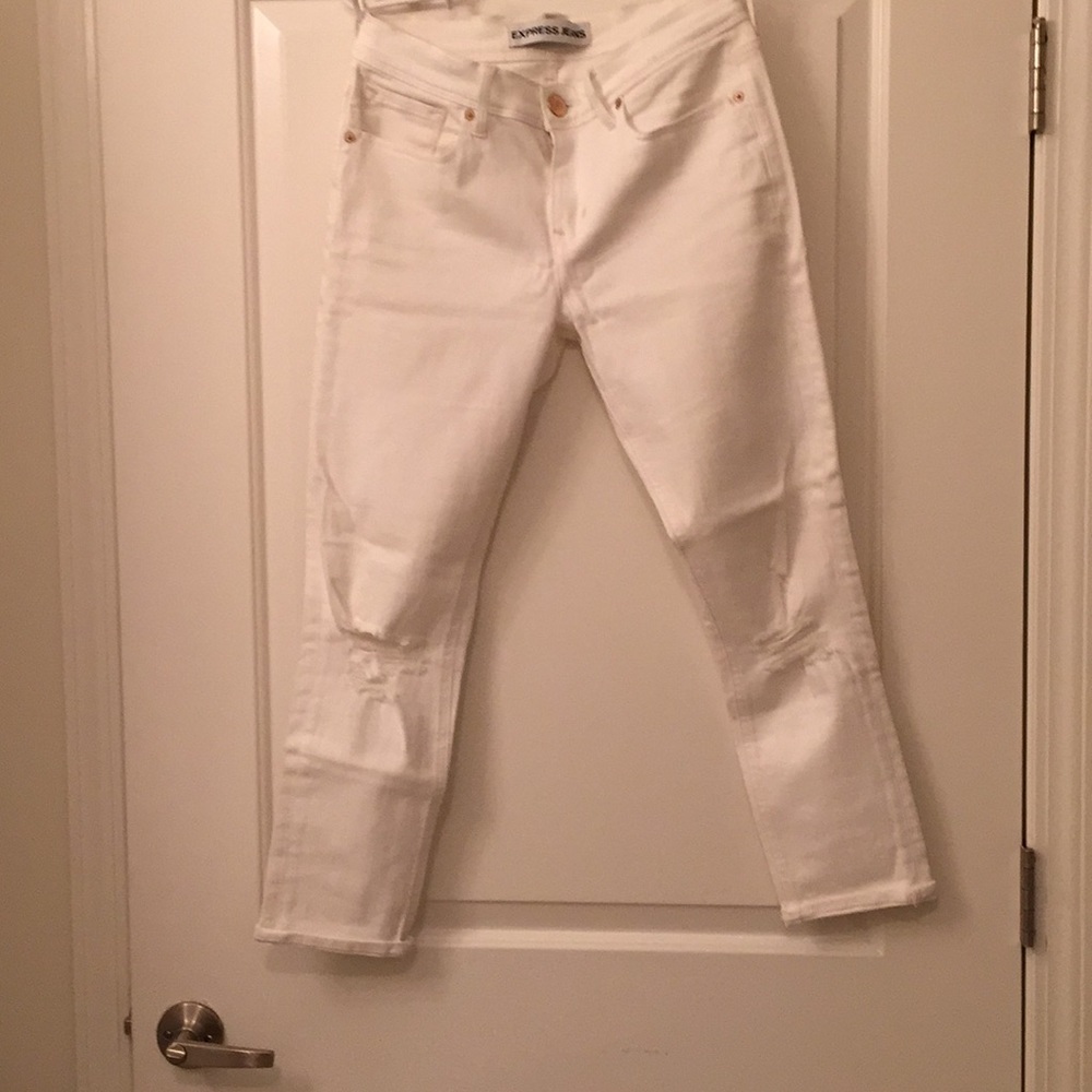 Express Cropped leggings - Mid rise - white